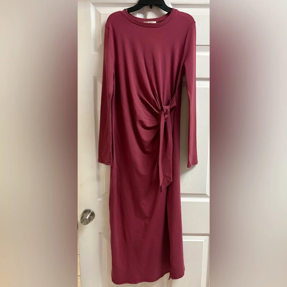 Anthropologie Daily Practice tie breaker long sleeve midi dress - Picture 2 of 5